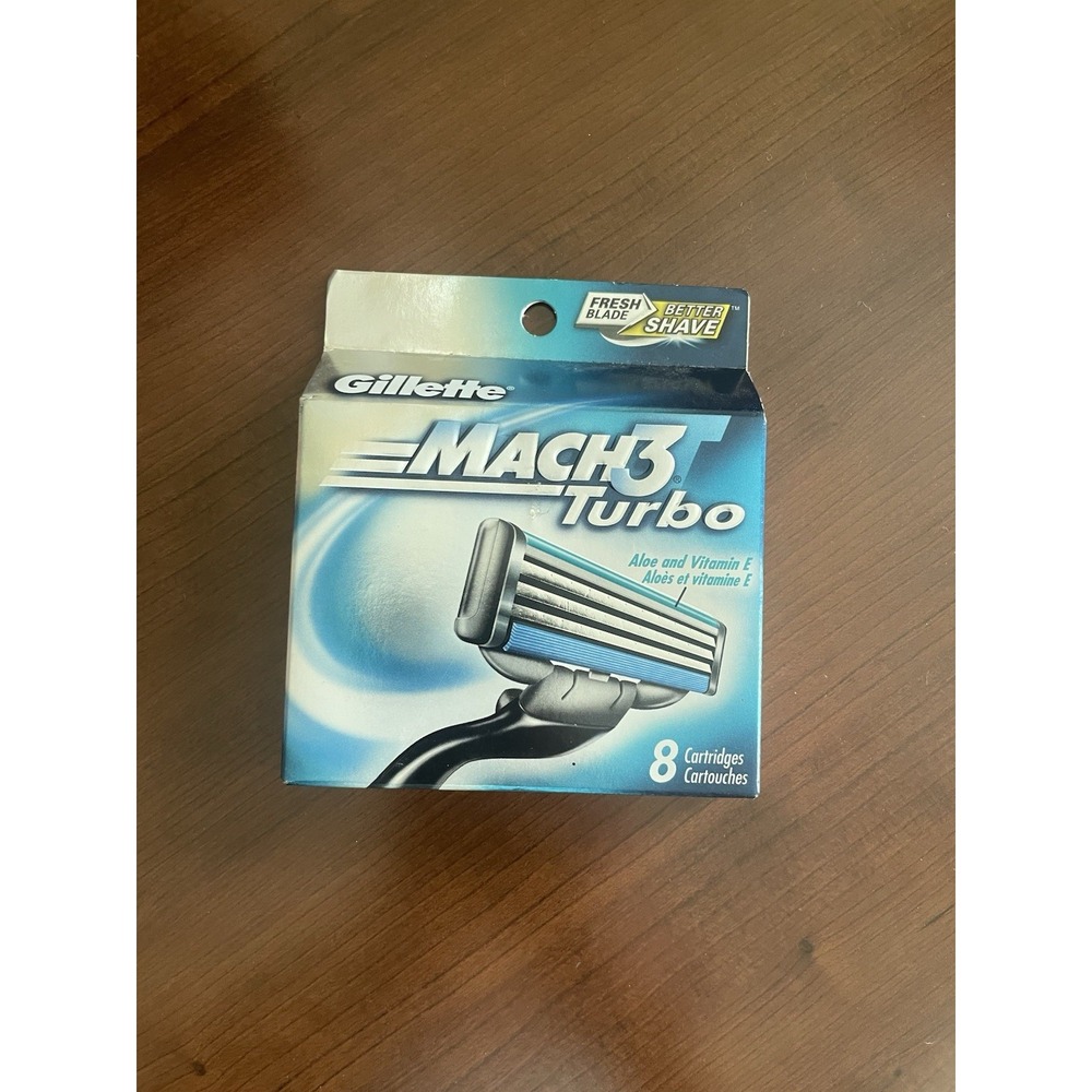 8 Mach3 TURBO Cartridge blades Refills Shaver Mach3 Razors Gillette